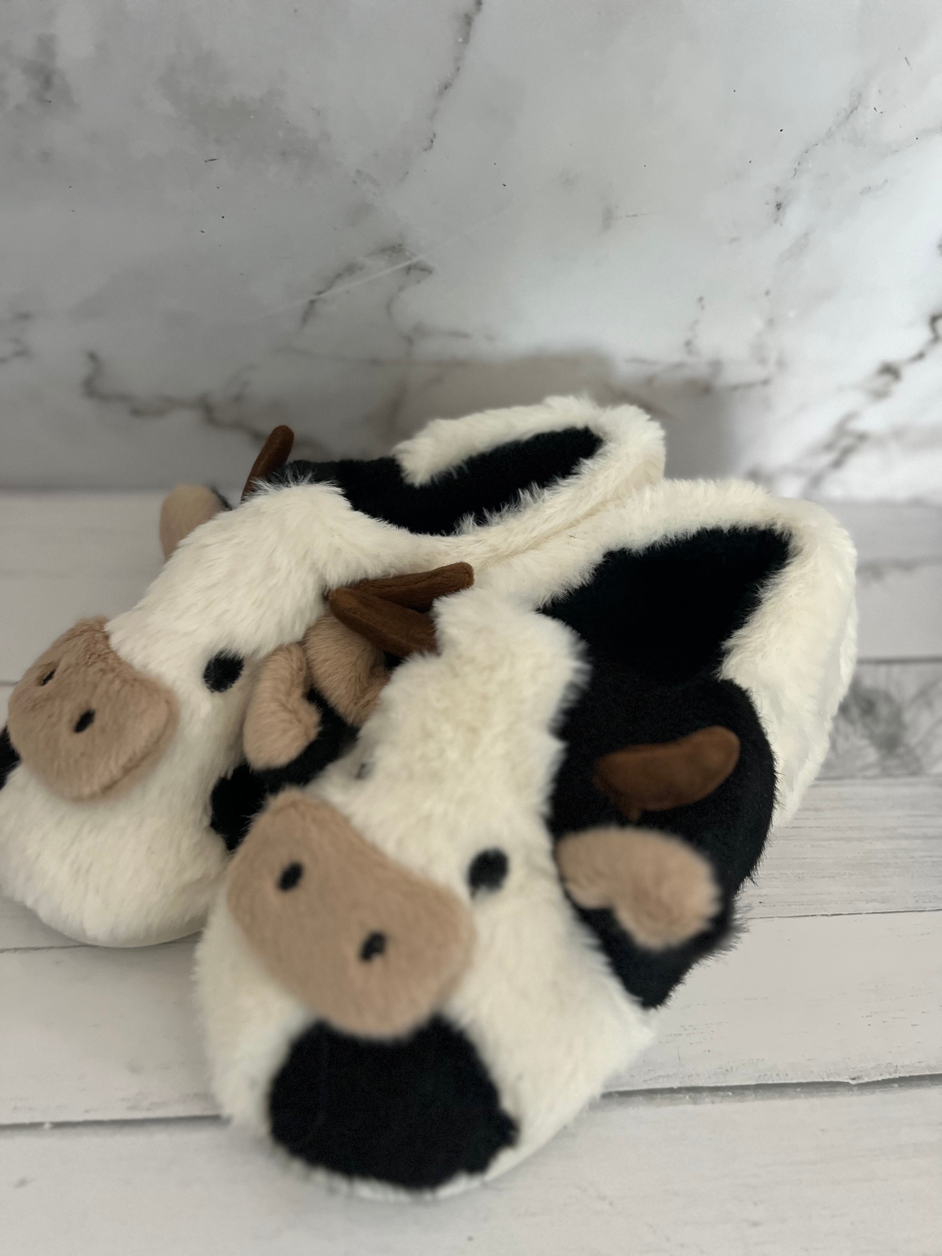 Cute cow slippers