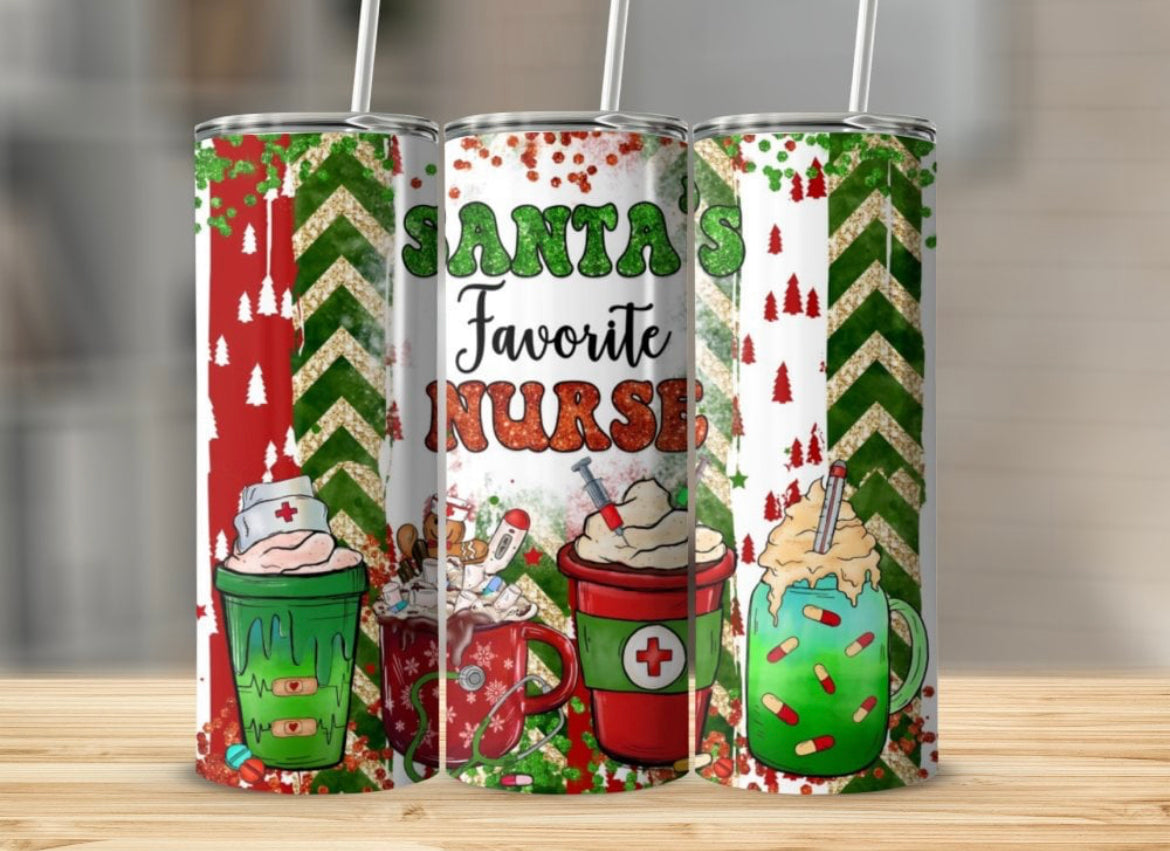 Santas favorite nurse Tumbler